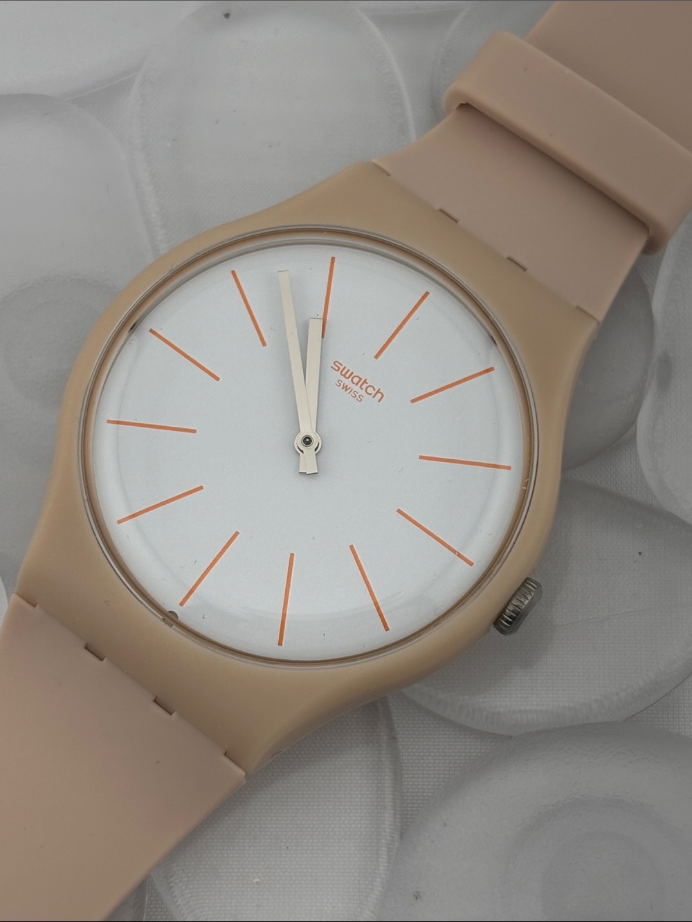Swatch Watch SUOT102 BEIGESOUNDS NWT